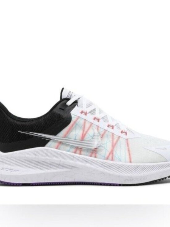 Nike Winflo 8 Crimson Athletic Running Cushioned Flyknit Workout Shoes - Picture 1 of 11